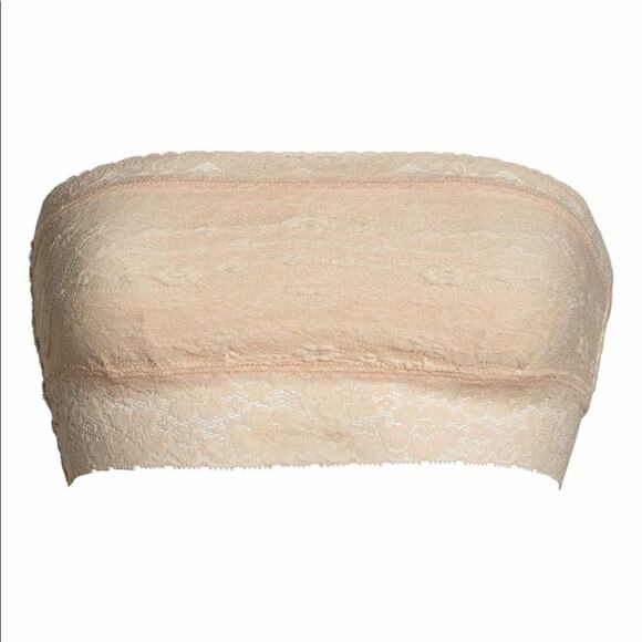 Free People Lace Bandeau Soft Pink Size Large - Picture 9 of 10